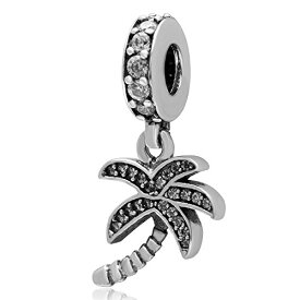 【中古】【未使用・未開封品】Sparkling Palm Tree Charm 925 Sterling Silver Dangling Beads fit Fashion Charms Bracelets