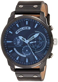 【中古】【未使用・未開封品】Police メンズ腕時計 アナログ表示 日本製クオーツ 天然皮革 バンド R1451285003