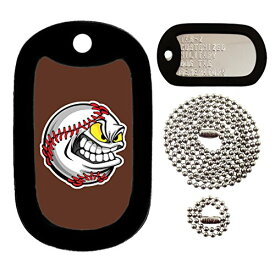 【中古】【未使用・未開封品】ミリタリードッグタグ - カスタムエンボスドッグタグセット - ANGRY BASEBALL BROWN- Tag-Z