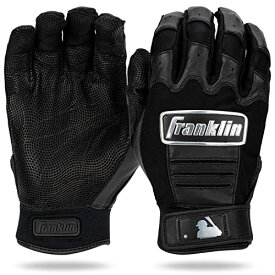 【中古】【未使用・未開封品】(Adult X-Large, Black) - Franklin Sports CFX Pro Full Colour Chrome Series Batting Gloves