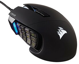 【中古】【未使用・未開封品】Corsair Gaming SCIMITAR Pro RGB Gaming Mouse, Backlit RGB LED, 16000 DPI, Black Side Panel, Optical [並行輸入品]