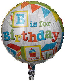 【中古】【未使用・未開封品】ABC Birthday Metallic Balloon 18in