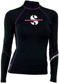 【中古】【未使用・未開封品】(Medium, Onyx) - ScubaPro Women's UPF 80 T-Flex Long Sleeve Rash Guard