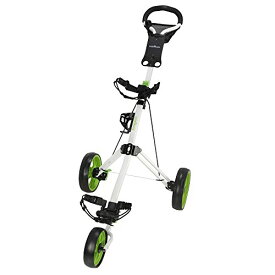 【中古】【未使用・未開封品】Caddymatic Golf Pro Lite 3輪 ゴルフカート ホワイト/グリーン