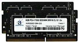 【中古】【未使用・未開封品】Adamanta 16GB (2x8GB) ノートパソコンメモリアップグレード Lenovo Ideapad, ThinkCentre Thinkpad DDR4 2133Mhz PC4-17000 SODIMM 1Rx8 CL15 1