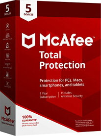 【中古】【未使用・未開封品】McAfee Total Protection - Box pack (1 year) - 5 devices - Win, Mac, Android, iOS - English - United States