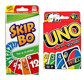 【中古】【未使用・未開封品】Skip Bo カードゲーム Uno カードゲーム バンドル