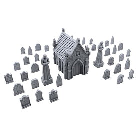 【中古】【未使用・未開封品】EnderToys Mausoleum Graveyard Scene, 1/72 (28mmスケール) 3Dプリント ミニチュア 地形風景 プラモデルキット 戦争ゲーム用