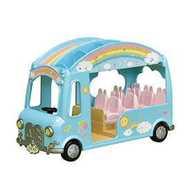 【中古】【未使用・未開封品】Calico Critters サンシャイン 保育園バス 人形用 おもちゃの乗り物 12体のコレクタブルフィギュア