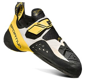 【中古】【未使用・未開封品】La Sportiva メンズ Solution ロッククライミングシューズ, White/Yellow, 4