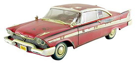 【中古】【未使用・未開封品】Auto World - Miniature Voiture Plymouth Fury Christine Dirty Version 1958 Echelle 1/18, AWSS119, Rouge/ Blanc
