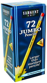 【中古】【未使用・未開封品】Sargent Art 72 Jumbo Pencils Class Pack, Beginner Yellow Pencils (22-7276)