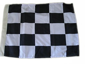 【中古】【未使用・未開封品】NASCAR RACING FLAG???ブラックandホワイト???100?%コットン???14?" x 18?"???The Checkered Flag (5037?)