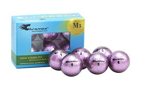 【中古】【未使用・未開封品】Chromax Metallic M5 カラーゴルフボール (6個パック) パープル