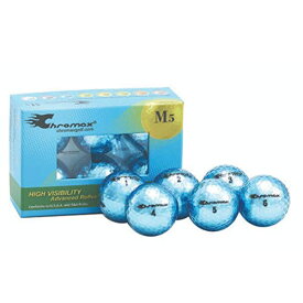 【中古】【未使用・未開封品】Chromax Metallic M5 カラーゴルフボール (6個パック) ブルー