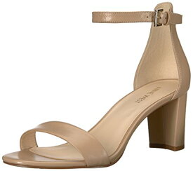 【中古】【未使用・未開封品】Nine West Women's Pruce Leather Heeled Sandal, Natural, 8.5 M US