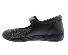 【中古】【未使用・未開封品】Drew Shoes Magnolia 14326 レディースカジュアルシューズ:ブラック/シルバー/ストレッチ8ミディアム(B)ベルクロ
