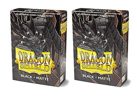 【中古】【未使用・未開封品】Dragon Shield Bundle: 2 Packs of 60 Count Japanese Size Mini Matte Card Sleeves - Matte Black