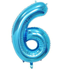 【中古】【未使用・未開封品】ブルー数0バルーン、40?" Number 6 party balloon-number blue-6