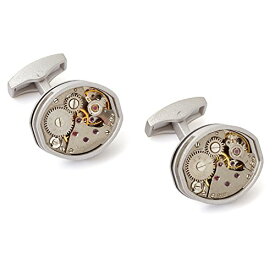 【中古】【未使用・未開封品】Tateossian MechanicalスケルトンTonneau Limited Edition Cufflinks one-size シルバー