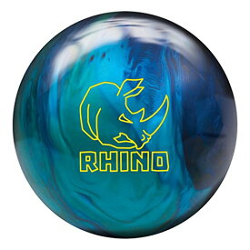 【中古】【未使用・未開封品】Brunswick Rhino Reactive pre-drilled Bowling ball-コバルト/ Aqua / Teal 13lbs