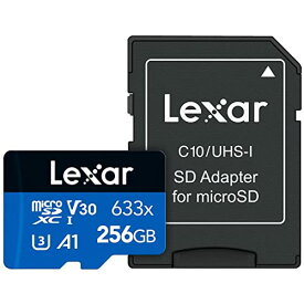 【中古】【未使用・未開封品】Lexar 256?GBハイパフォーマンスUHS - I Class 10?u1?633?X MicroSDXCメモリカードSDアダプタ付き、95?MB / s Read、20?MB / s Write