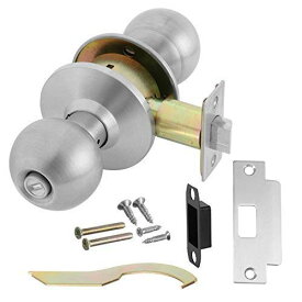 【中古】【未使用・未開封品】円柱状Lockset non-handed Heavy Duty、商用グレード2ノブドアハンドル、サテンステンレススチール(630?) us32d仕上げ