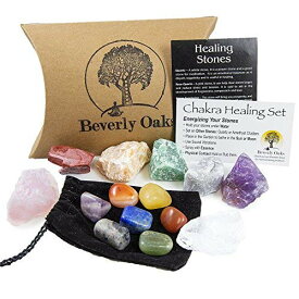 【中古】【未使用・未開封品】Beverly Oaks Energy Infused Natural Raw Healing Crystals and Tumbled Stones - Chakra Stones For Crystal Healing - The Ultimate Chakra K