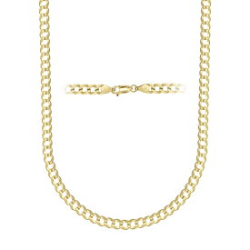 【中古】【未使用・未開封品】Pori Jewelers 10?Kイエローゴールド5?mm Hollow Curb/キューバチェーンブレスレット/necklace-madeのイタリア