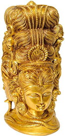 【中古】【未使用・未開封品】エキゾチックインディアMukhalingam (Parvati On背面側???真鍮彫刻 ゴールド ZDQ48