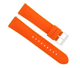 【中古】【未使用・未開封品】22?mm Soft Rubber Diver Watch Band Strap forフェラーリオレンジOS 6p