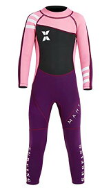 【中古】【未使用・未開封品】(XX-Large, Pink) - DIVE & SAIL Kids 2.5mm Wetsuit Long Sleeve One Piece UV Protection Thermal Swimsuit
