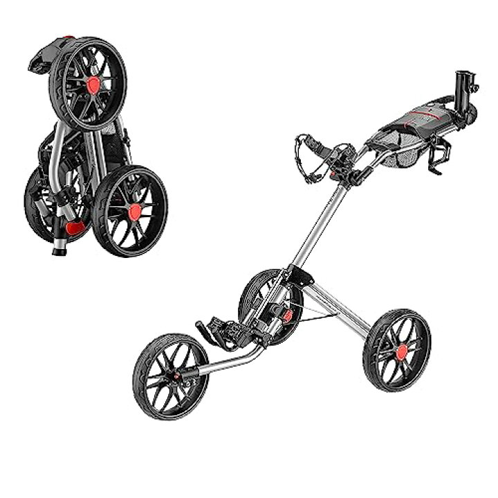 楽天市場】【中古】【未使用・未開封品】caddytek 3輪 ゴルフプッシュ 