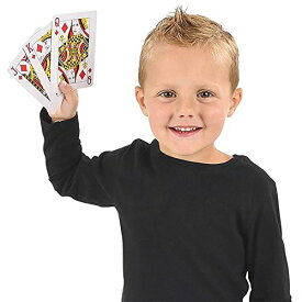 【中古】【未使用・未開封品】Gamie Jumbo Playing Cards Deck (3" X 5") Oversized Big Poker Card Set Huge Casino Game Cards for Kids, Men, Women and Seniors Great Nov