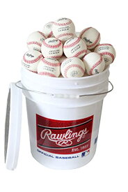 【中古】【未使用・未開封品】Rawlings 練習用野球ボール ROLB1X 14U 30パック 6ガロンバケツ ホワイト