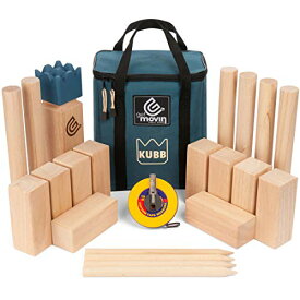 【中古】【未使用・未開封品】GETMOVIN SPORTS Kubb プレミアムラバーウッドセット バイキング チェス 楽しい アウトドア 庭ゲーム 巨大ボードゲーム ビーチ 芝生 パーティー