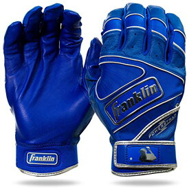 【中古】【未使用・未開封品】(Adult X-Large, Chrome Royal) - Franklin Sports MLB Powerstrap Baseball Batting Gloves