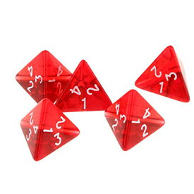 【中古】【未使用・未開封品】Yiotfandoll 5PCS Polyhedral Dice 20mm D4 for Dungeons and Dragons DND RPG MTG Dice Table Games Red with Black Bag