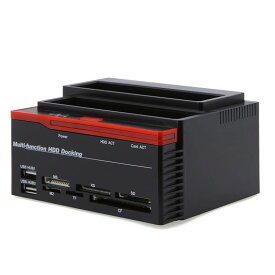 【中古】【未使用・未開封品】HDDドッキングステーション HDDエンクロージャケース 2.5インチ/3.5インチ USB 3.0 - 2 SATAポート 1 IDEポート 外付けHDD ハードドライブカード