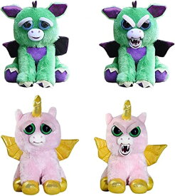 【中古】【未使用・未開封品】Chachi Toys Feisty Pets ドラゴンとアリコーン [翼付きユニコーン] バンドル