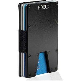【中古】【未使用・未開封品】Fidelo 'Eclipse 3イン1' ミニマリスト 財布 メンズ - スリム RFIDブロック クレジットカードホルダー 7075アルミニウムと3Kカーボンファイバー