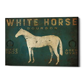 【中古】【未使用・未開封品】Ryan Fowler エピックグラフィティ 「White Horse No Kentucky」 ジークレーキャンバスウォールアート 18" x 26" ブルー EPIC-CA18262759