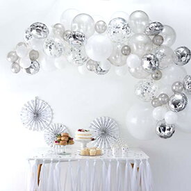 【中古】【未使用・未開封品】Silver Balloon Arch Kit - Balloon Arches Range by Ginger Ray