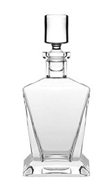 【中古】【未使用・未開封品】Barski グラス - ウィスキーデキャンタ - 25オンス - ヨーロッパ品質 - ウィスキー用の美しいスクエアデキャンタ - リキュール - ストッパー付き