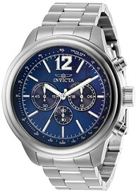 【中古】【未使用・未開封品】Invicta Men's Aviator Steel Bracelet & Case Quartz Blue Dial Analog Watch 28895