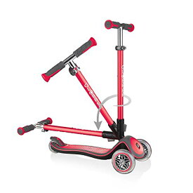 【中古】【未使用・未開封品】Globber Elite Deluxe 3輪スクーター キッズ用 (アルマイト処理されたバー付きソリッドデッキ)