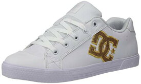 【中古】【未使用・未開封品】DC Women's Chelsea SE Skate Shoe, White/Gold, 5 M US