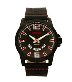 【中古】【未使用・未開封品】Wrangler Men's Watch, 45mm with Patterned Dial and Date Function, Polyurethane Band