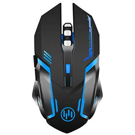 【中古】【未使用・未開封品】Wireless Gaming Mouse, Scettar Rechargeable Computer Gaming Mouse Unique Silent Click, 7 Breathing Led Light, 3 Adjustable DPI,Iron Pla