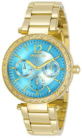 【中古】【未使用・未開封品】Invicta Women's Angel Gold-Tone Steel Bracelet & Case Quartz Blue Dial Analog Watch 29928